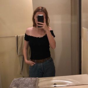black off the shoulder top